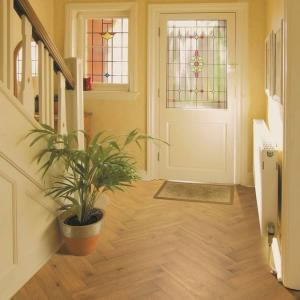 Artisan  Flooring - [Modelli Herringbone Brushed & Smoked Oak ]