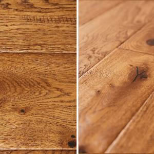 Artisan Flooring Hand Scraped/Distressed/Cognac Stained/Lacquered Traditional 18/4 French Oak - Flooring Product image